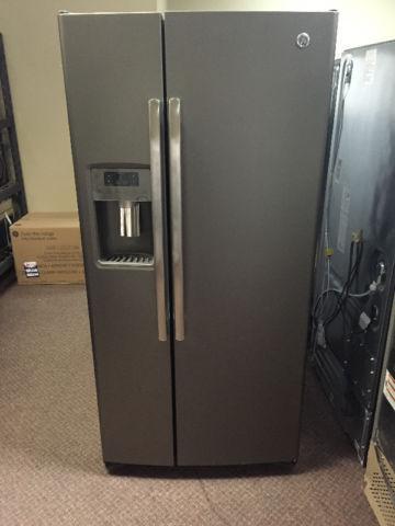GE Slate side-by-side fridge