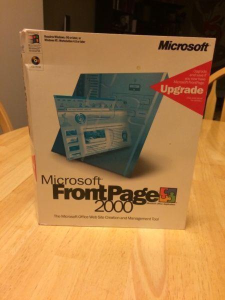 Microsoft Front Page 2000 box