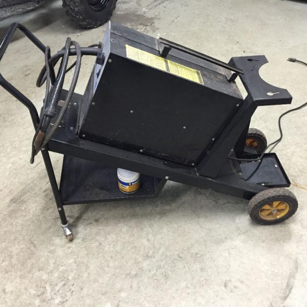 Mig welder with cart