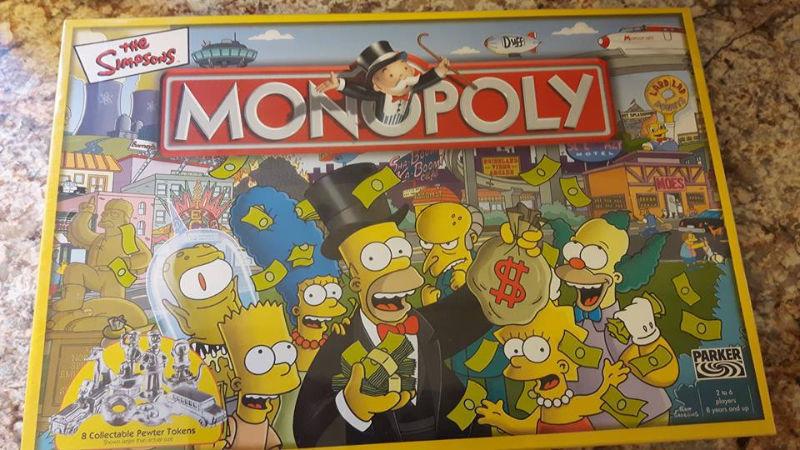 The Simpson's Monopoly (pewter playing pieces) Brand New