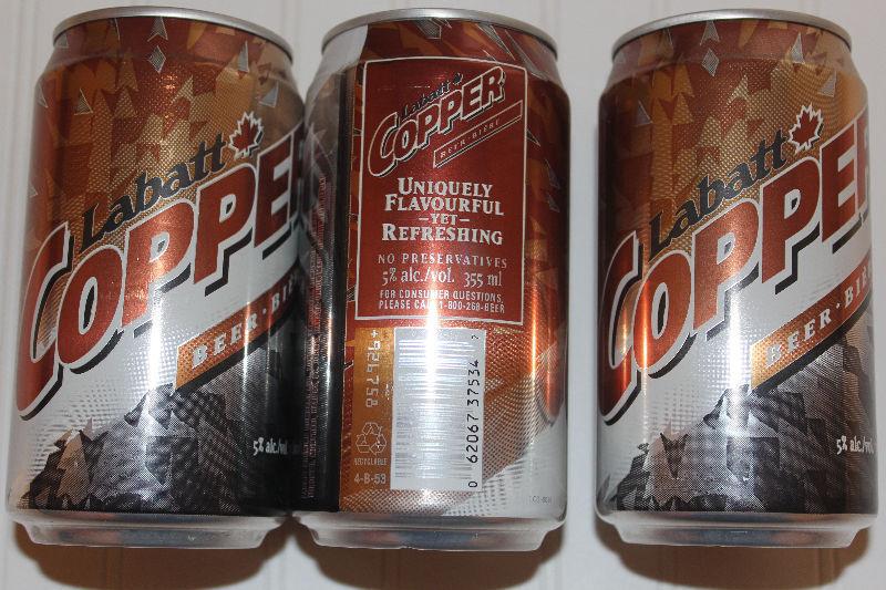 Labatt Copper Beer Cans