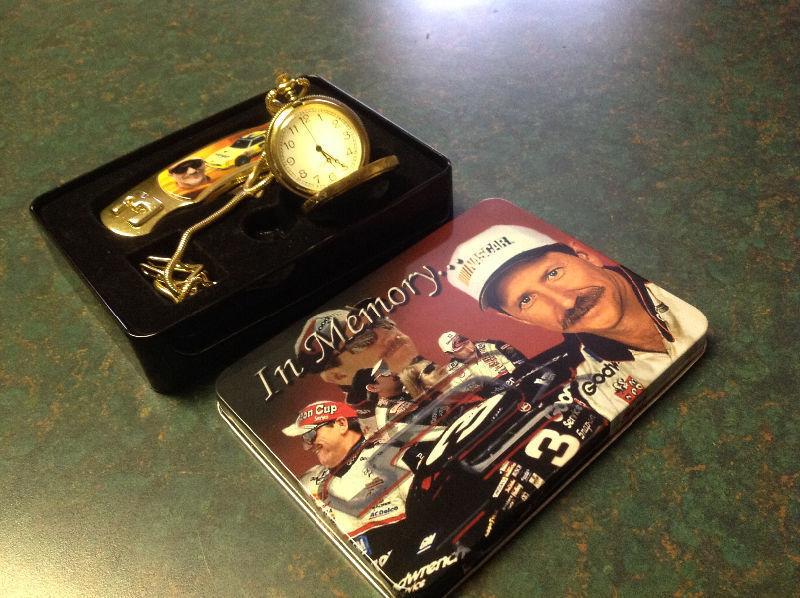 DALE EARNHARDT POCKET WATCH & POCKET KNIFE SET