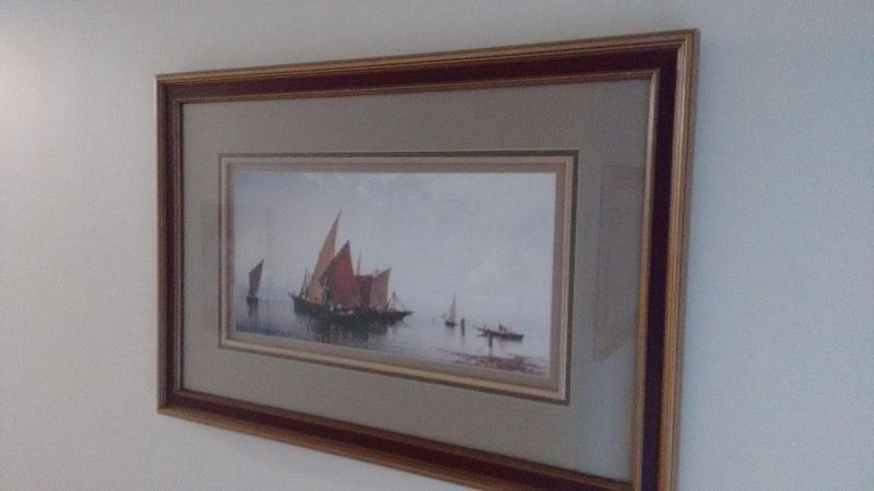 Sea themed framed picture