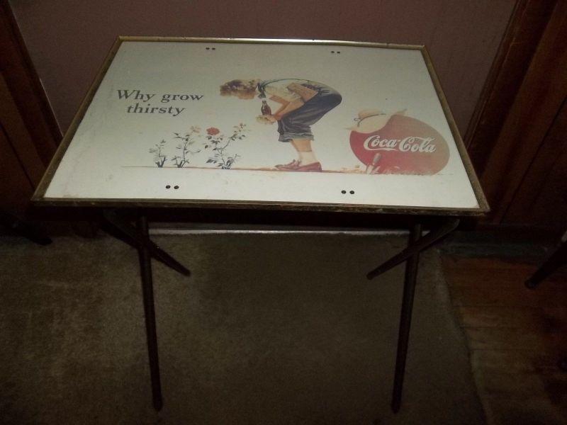 Vintage COKE folding TV tray