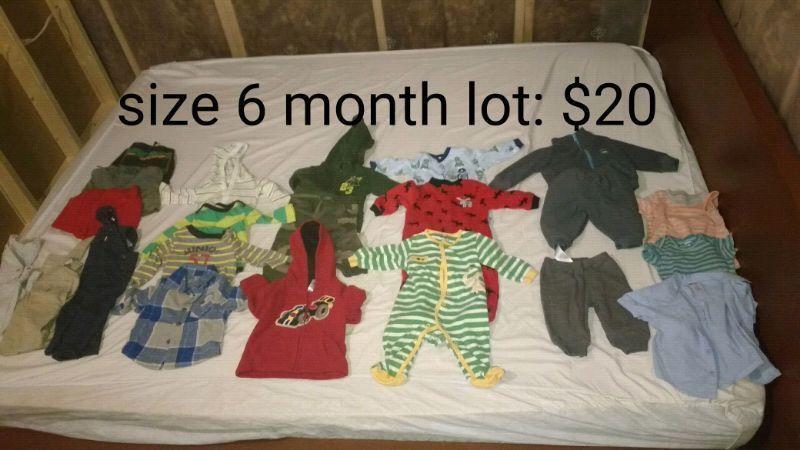 Size 3-6 month boy clothes in excellent condition