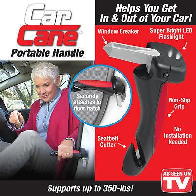 Car cane glass safety hammer, flash light, seat belt cutter