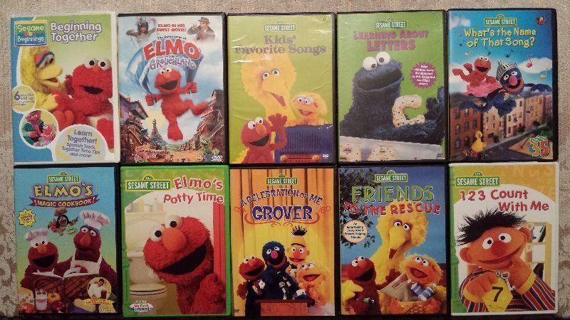 20 Sesame Street and Elmo's World DVDs