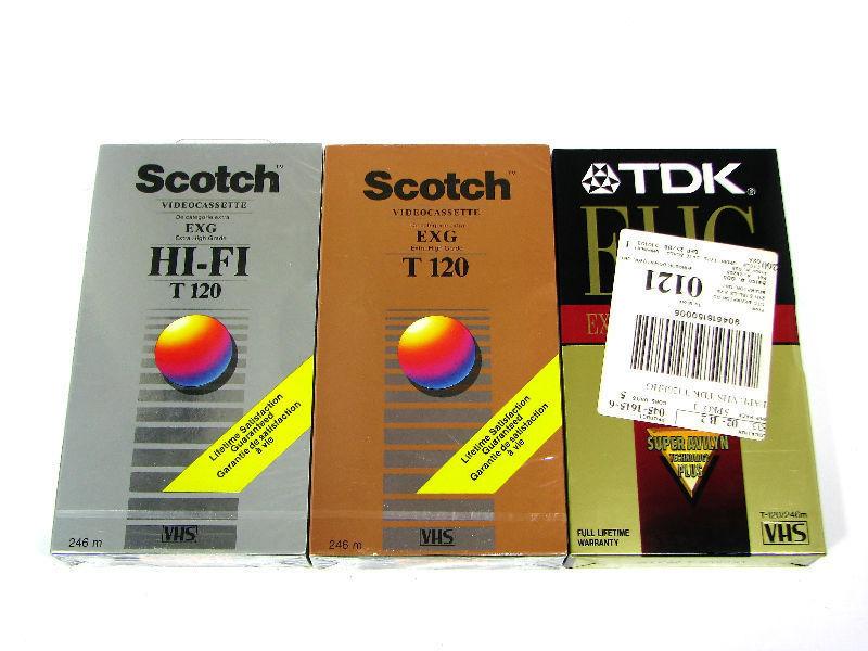 VARIOUS HIGH END QUALITY HD PRO BLANK PROFESSIONAL VHS VCR TAPES