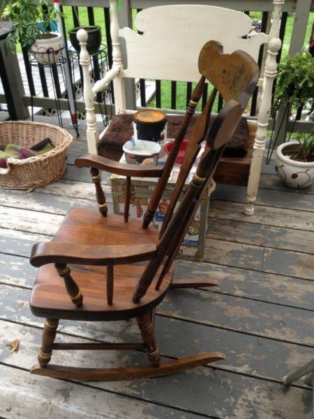 Wood rocking chair