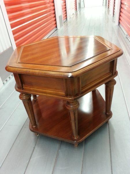 Solid wood side table - good condition