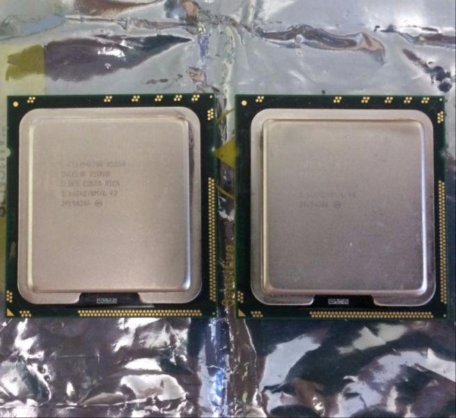 3 x Intel Xeon X5550 SLBF5 Quad Core 2.66GHz/8MB/6.4 GT/s CPUs