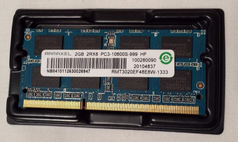 Ramaxel 2GB 2Rx8 PC3-10600S-999 DDR3 1333MHz Laptop Memory