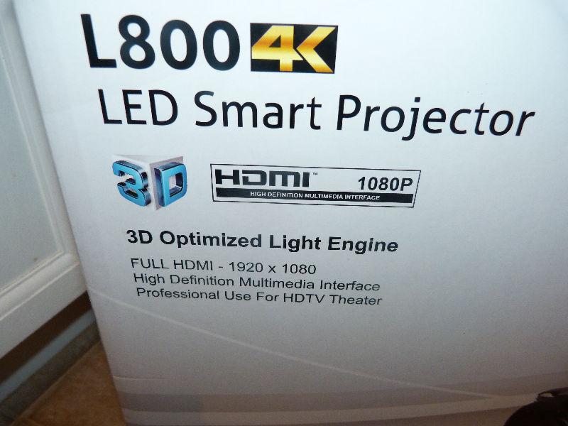 brand new Luminar L8004K LED smart 3D projector and 72