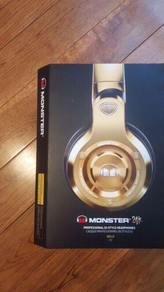 24k Monster Gold Headphones