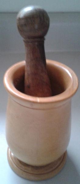 Wooden Mortar & Pestle from Jamaica