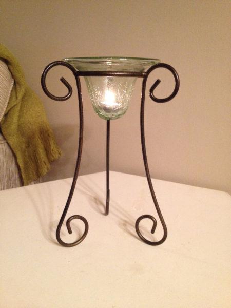 Beautiful Glass Candle Stand