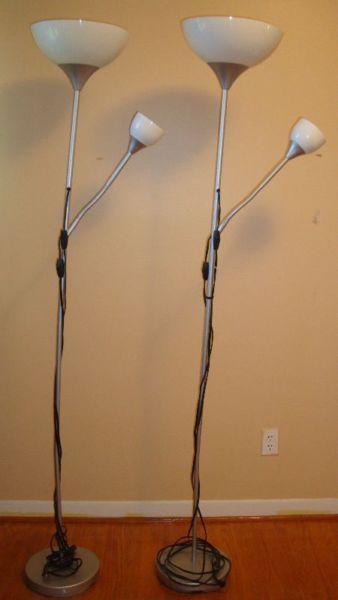 Floor Lamps with 2 arms each