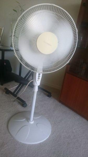 Powerful 3 speed rotating full size fan