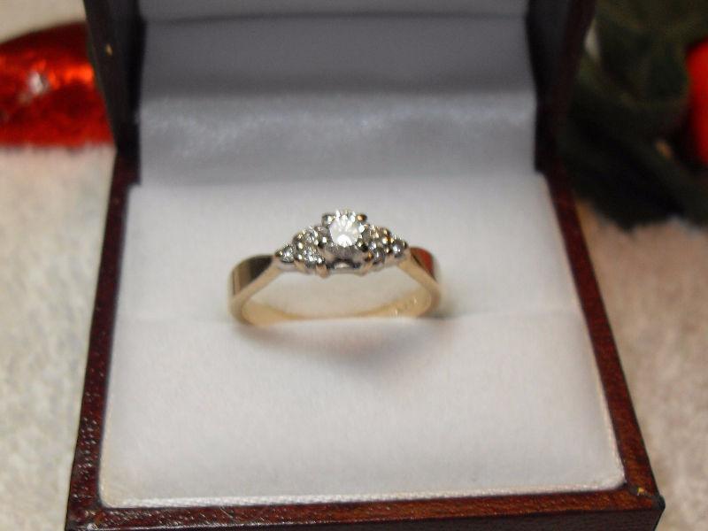 14kt Yellow Gold .33ct Brilliant Round Diamond Engagement Ring