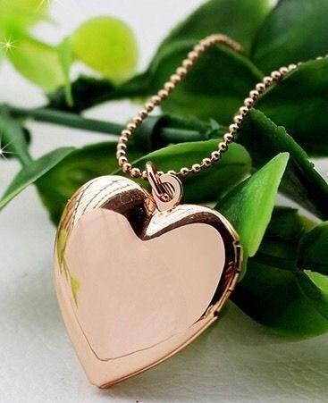 Rose Gold plated locket and chain ( new)