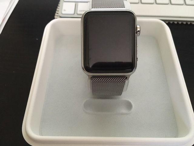 Apple Stainless 42 MM with Melanese band Loop box,access and war