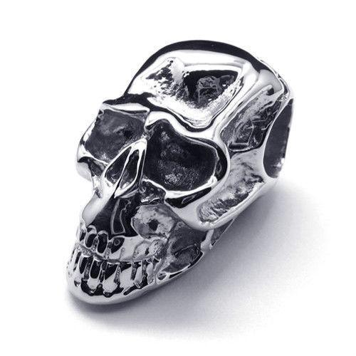 Stainless Steel Skull Pendant + 10mm Cuban Link Chain
