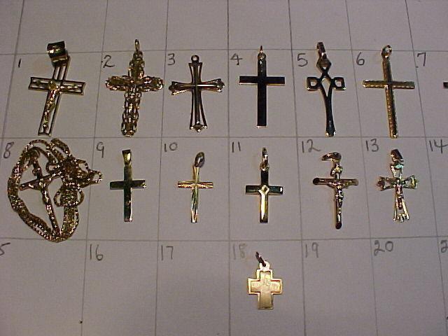 GOLD CROSSES/CRUCIFIXES @ VERY REASONABLE PRICES