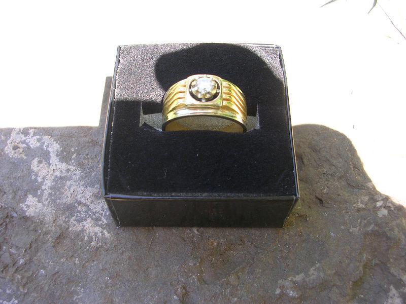 Men's 18K Yellow And White Gold Ring
