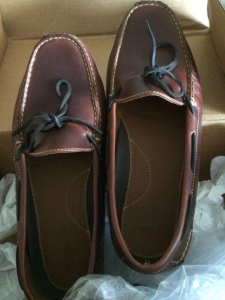 LL bean dbl lined leather slippers sz 13