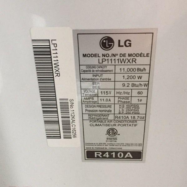 2 year old LG Air conditioner