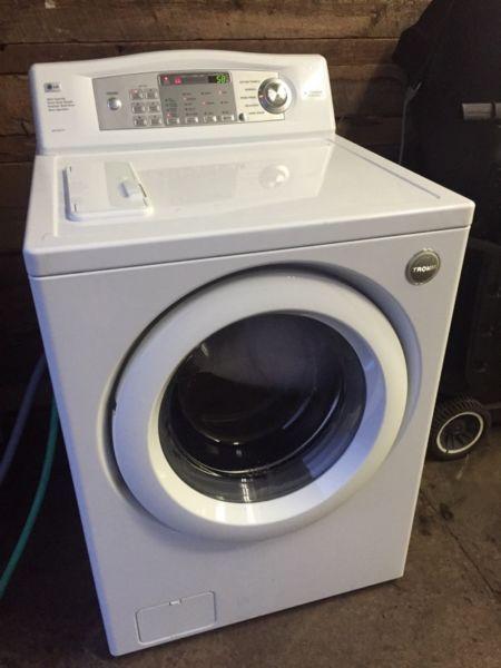 LG washer and dryer washing machine stainless front load combo