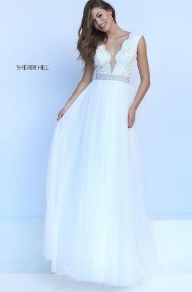Sherri Hill Dress, Small, White