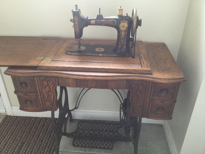 Antique treadle sewing machine