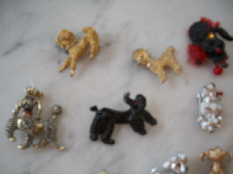 POODLE BROOCHES