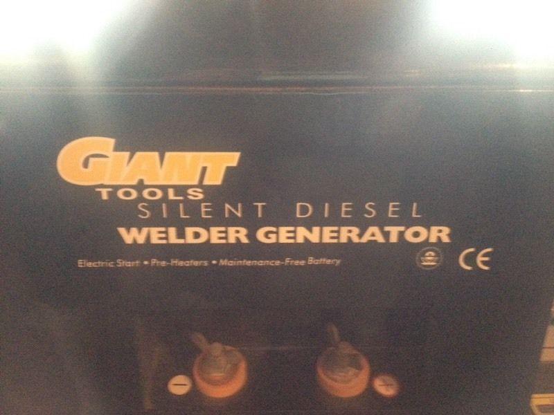Giant tools silent diesel welder generator