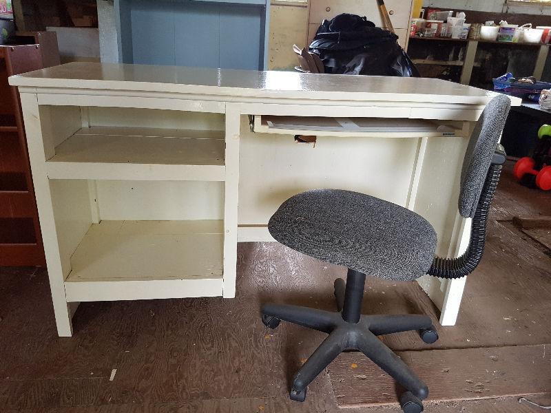 homemade desk and chair