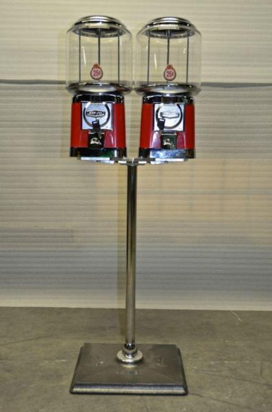 2 Brand New Canadian Made Beaver Gumball Machine on Stand