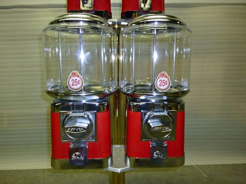 4 Brand New Beaver Gumball and Candy Machines on Stand