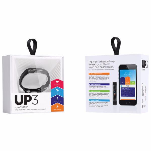 New Jawbone UP3 Fitness Tracker with Heart Rate Monitor -Black