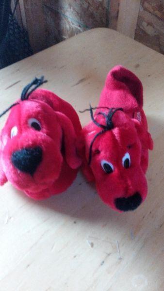 childs Clifford the red puppy slippers