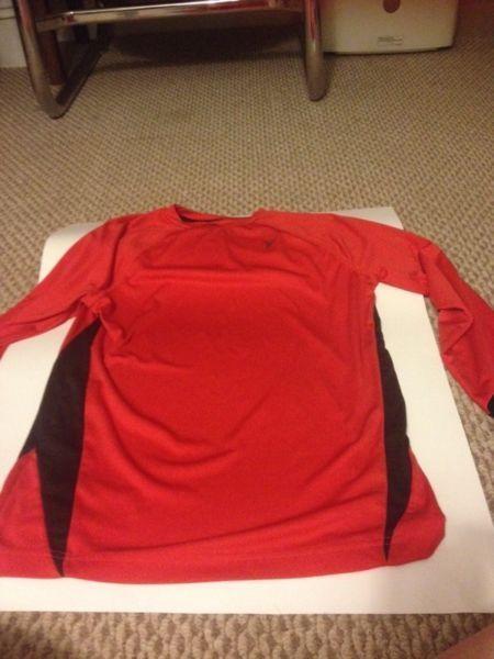 Red Shirt with Black Accents on sides and sleeves