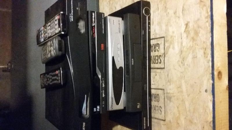 Satellite Receivers and a DVD Play