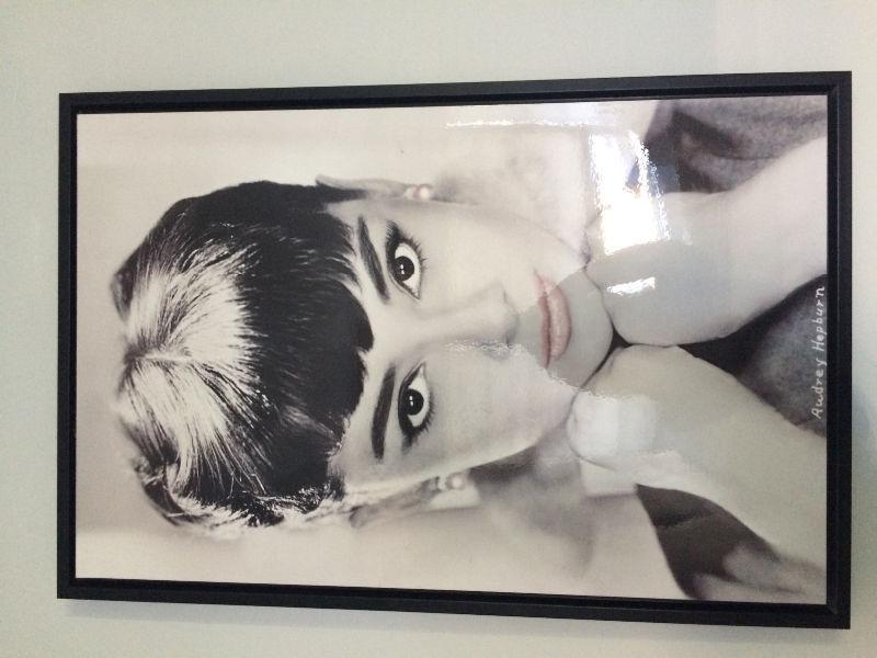Framed Audrey Hepburn photo