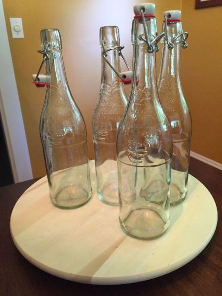 Glass water bottles
