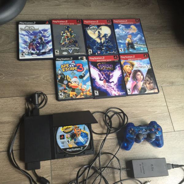 PlayStation 2 console with 8 games - some RPG