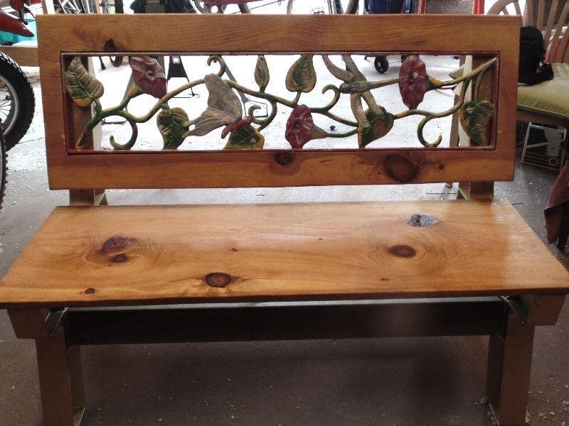 GARDEN BENCH AND TABLE