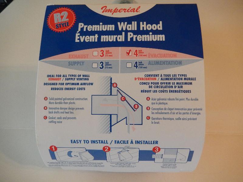 Premium Wall Hood for Exhaust/Supply Venting - New
