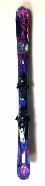 Used K2 SuperFree women's downhill skis with bindings 139, 146cm