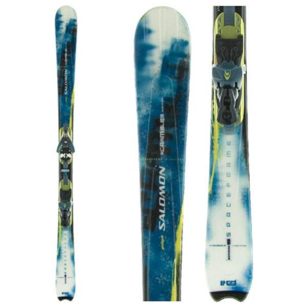 Used Salomon Scrambler downhill skis bindings 140 150 cm alpine