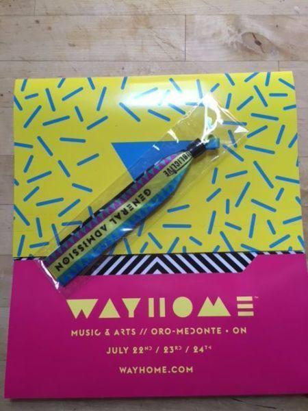 3-Day General Admission WayHome Music Festival Wristband